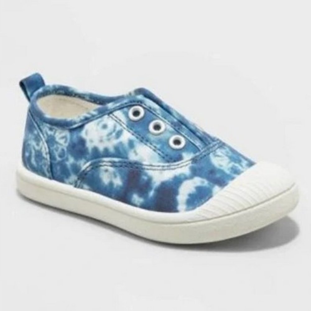 Toddler‎ Rory Slip On Sneakers Blue Tie Dye Watercolor - Cat & Jack